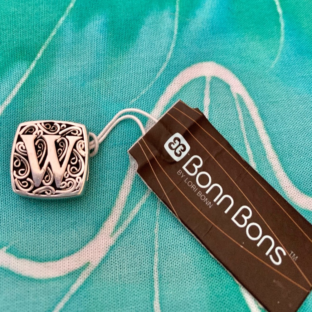 NWT Lori Bonn 925 Initial “W” Bonn Bons Slide Charm - Picture 3 of 5